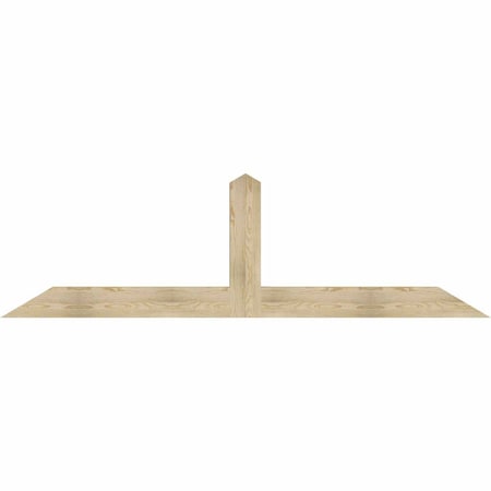 Ekena Millwork Portland Rough Sawn Timber Gable Bracket, Douglas Fir, 96"W x 28"H x 4"D x 6"F, 7/12 Pitch GBW096X28X0406POR00RDF